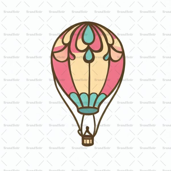 Verspielter Heißluftballon